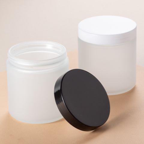 Max Ocher Jar – Frosted White 