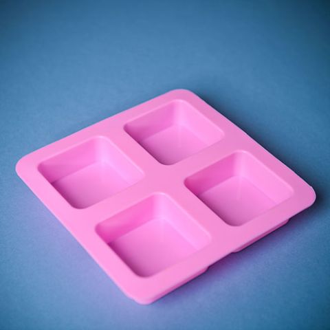Soap Mould - Rounded Square 4 Cavity