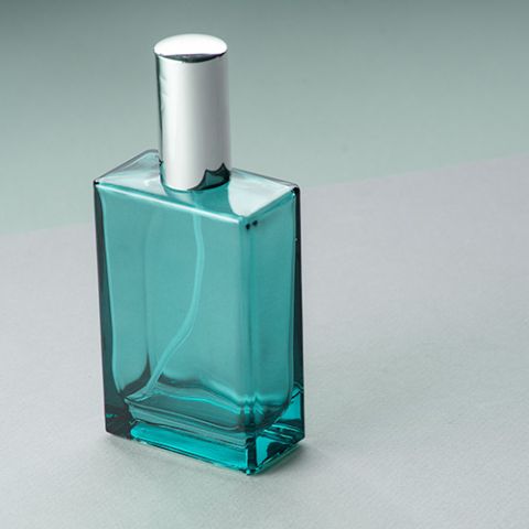 Rectangle Perfume Bottle - Aqua 