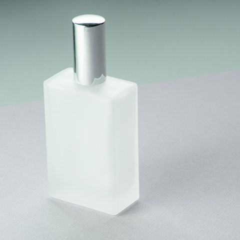 Rectangle Perfume Bottle Frosted White 