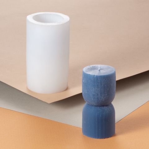 Silicone Mould - Striped Pillar Short