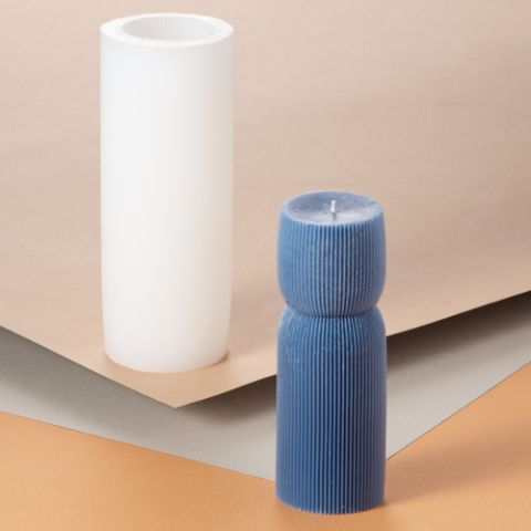 Silicone Mould - Striped Pillar Tall 