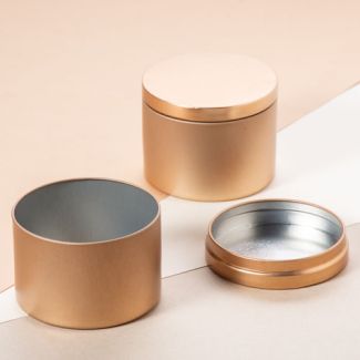 Rose Gold Metal Candle Tin – 230ml