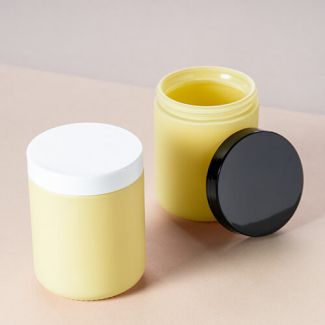 Candle Jar Ocher Matt Yellow 