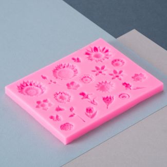 Themed Silicone Mould - Mixed Flower set 