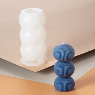 Silicone Mould - Striped Pillar Bubble Mould 